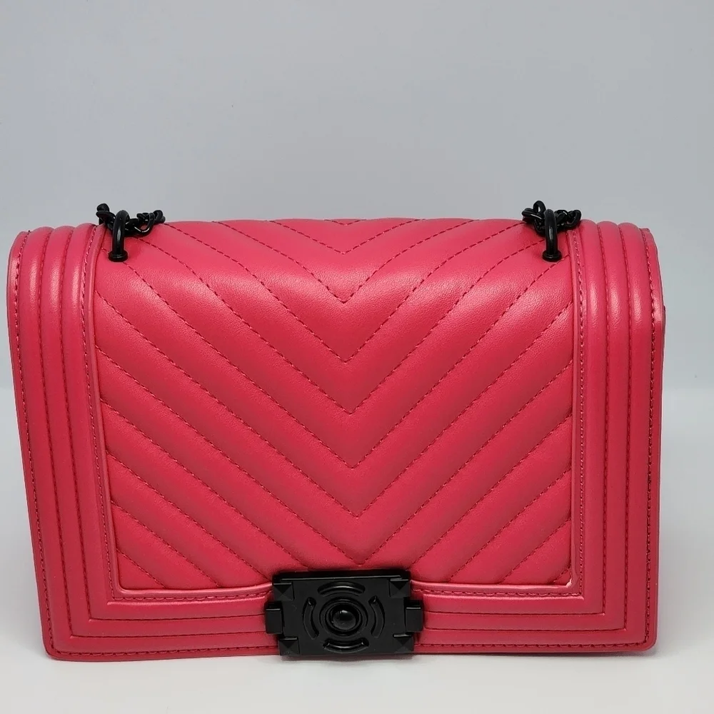 Fuschia Quilted Handbag